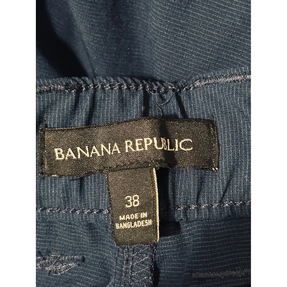 Banana Republic Mens Navy Blue Core Temp Golf Shorts Elastic Back‎ Waist 36